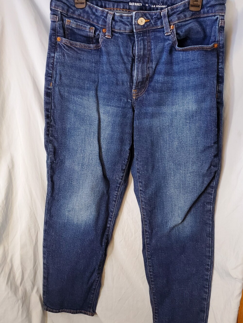 Old Navy Classic Straight-Leg Women’s Jeans in Dark Blue Size 12 - Picture 2 of 10